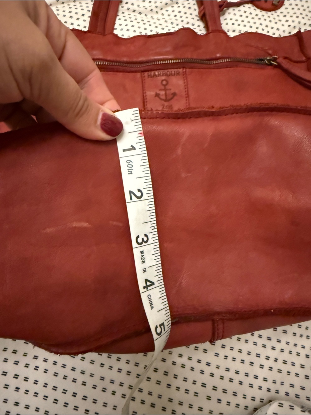 Harbour 2nd Elbe Leather Shopper Tote Bag - Picture 11 of 14